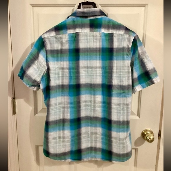 Daniel Cremieux Men’s Large Short Sleeve Multicolor Plaid Shirt - Picture 3 of 6